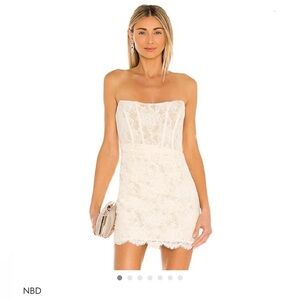 NBD Belladonna mini dress in ivory